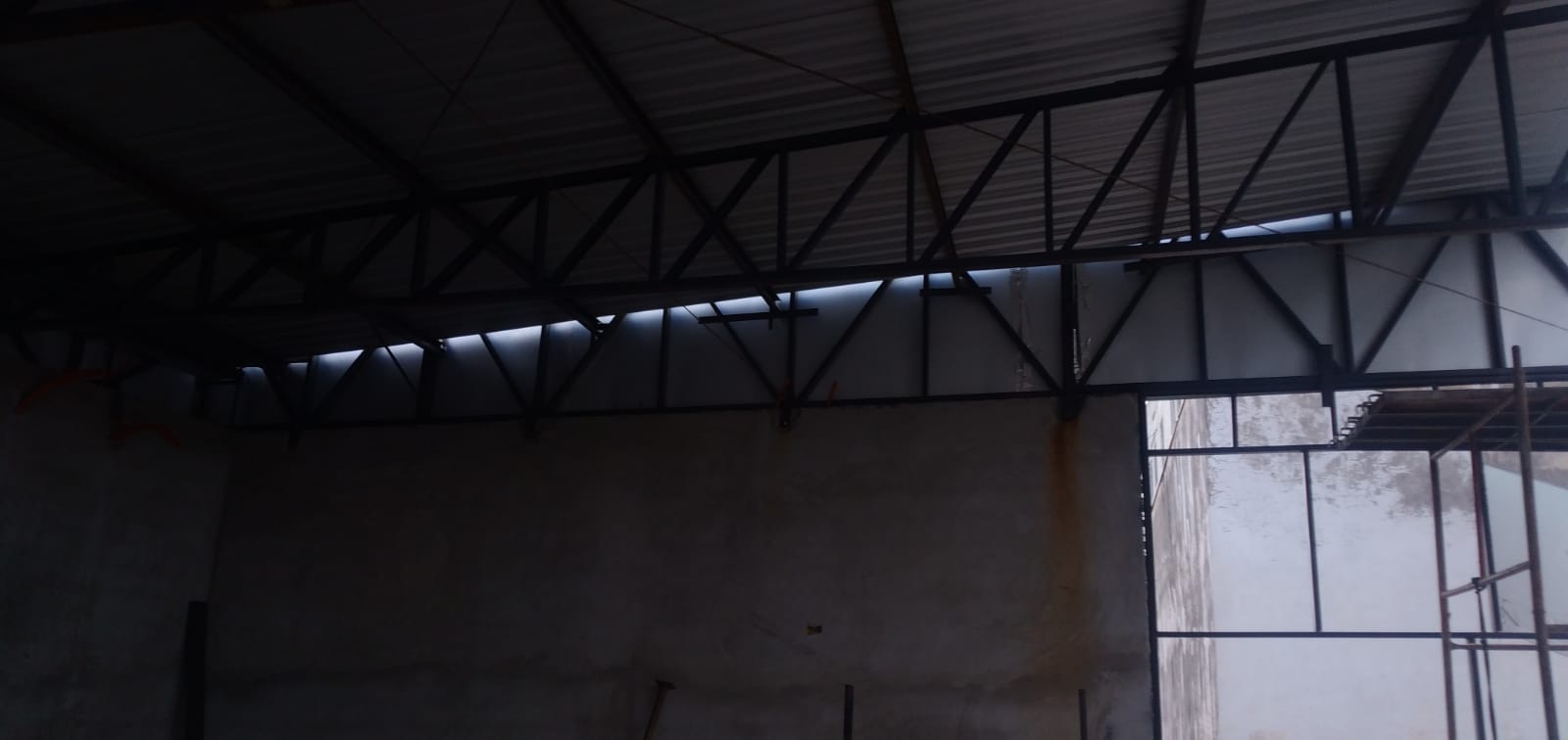 Treliça de cobertura instalada